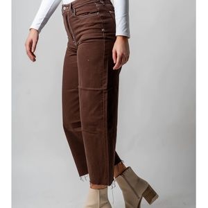 HIDDEN NORI HIGH WAIST WIDE LEGS JEANS CHOCOLATE